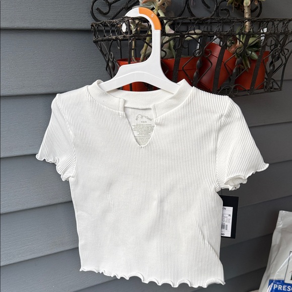 art class White Ribbed Kids Top - Picture 1 of 1